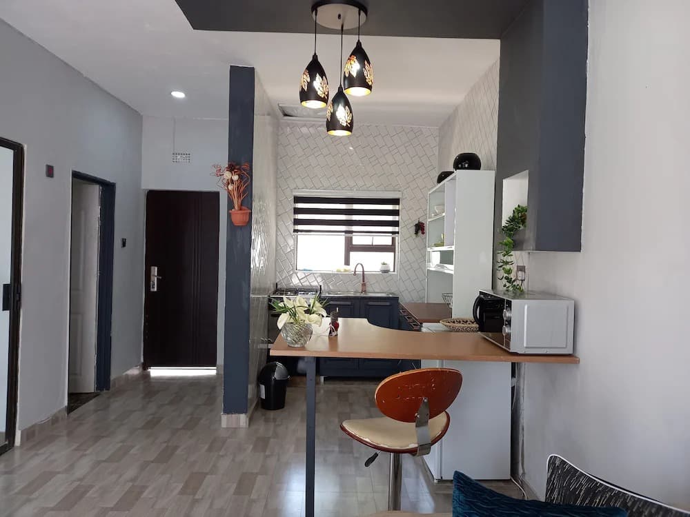 Luxury apartment interior at Hideaway Apartments Lusaka